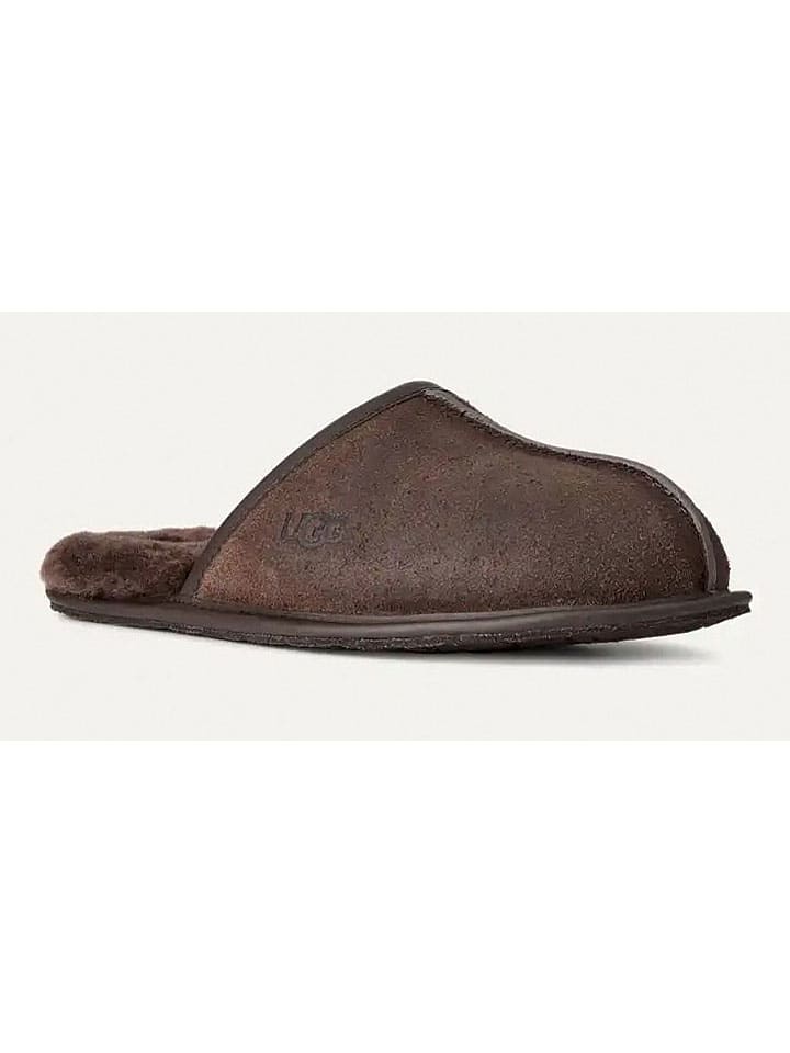 Boty UGG Braun 8265569 Leder-Hausschuhe "Scuff" in Braun - 2