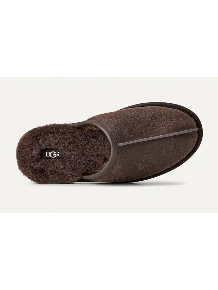Boty UGG Braun 8265569 Leder-Hausschuhe "Scuff" in Braun - 5