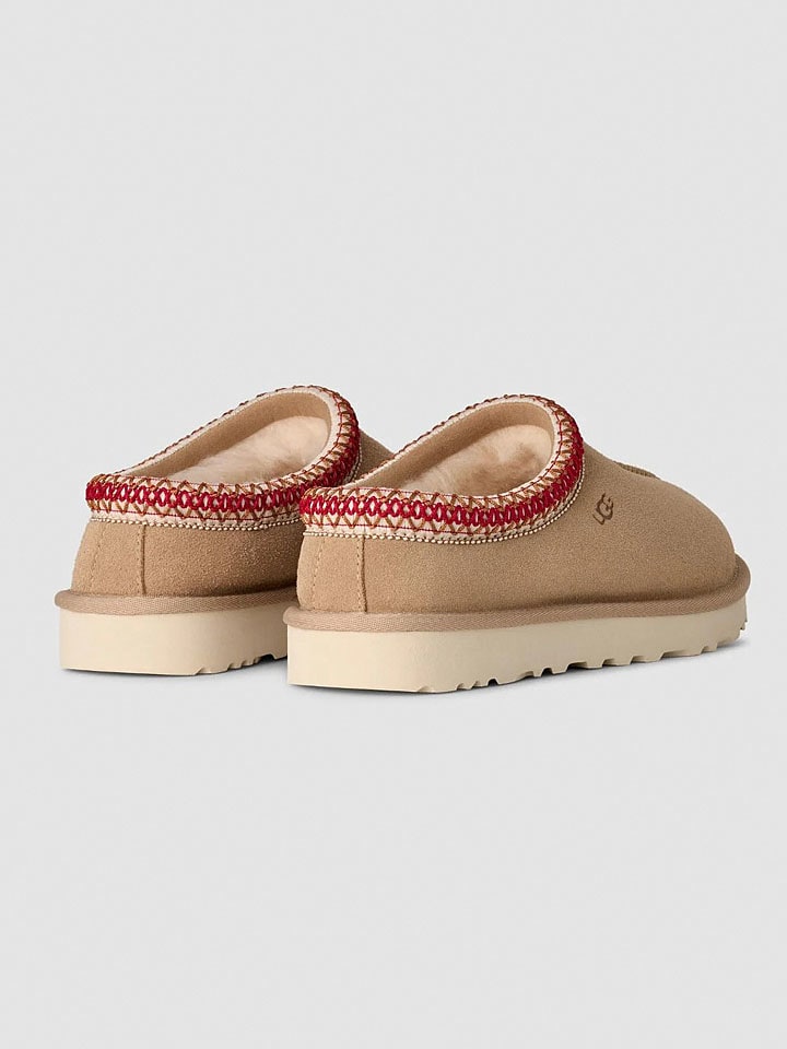 UGG Beige/ Rot 1209930 Leder-Hausschuhe "Tasman II" in Beige/ Rot - 4