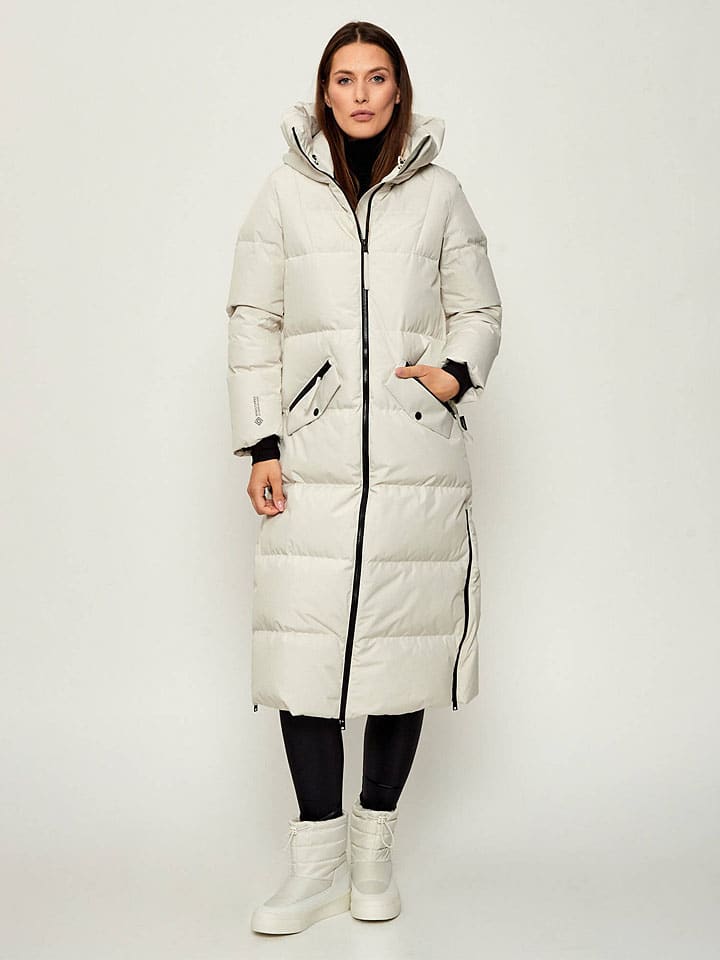 Dámska bunda Woolrich Creme 6678202 Daunenmantel "GTX" in Creme - 1