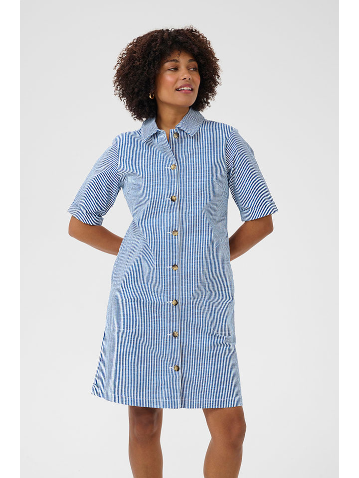 Šaty Cream Blau/ Weiß 8711134 Kleid in Blau/ Weiß - 2
