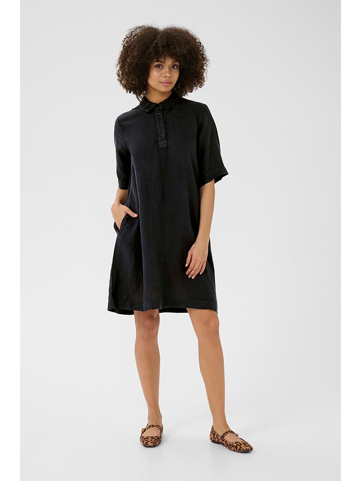 Šaty CULTURE Dunkelblau 6373750 Leinen-Kleid in Dunkelblau - 1