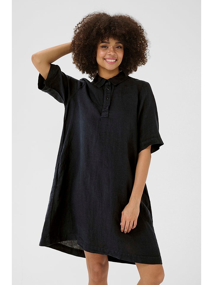 Šaty CULTURE Dunkelblau 6373750 Leinen-Kleid in Dunkelblau - 3