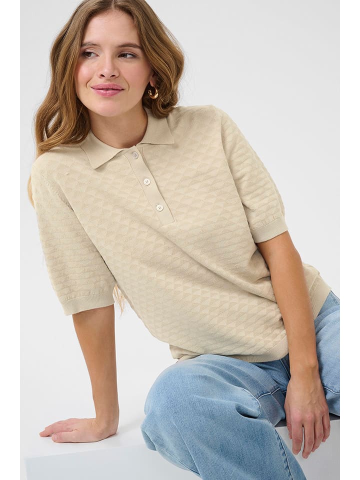 Tričko Kaffe Beige 7521441 Poloshirt in Beige - 2