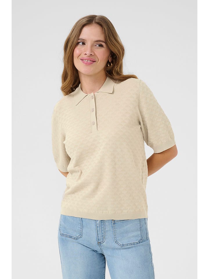 Tričko Kaffe Beige 7521441 Poloshirt in Beige - 3