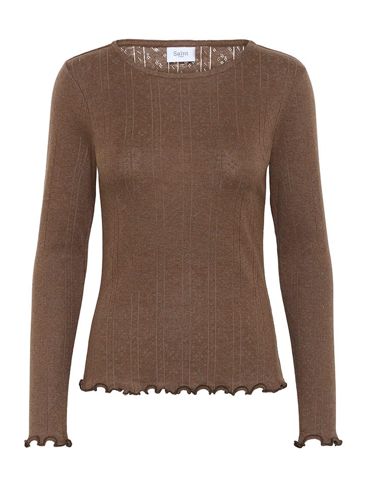 SAINT TROPEZ Braun 116081 Longsleeve in Braun - 4