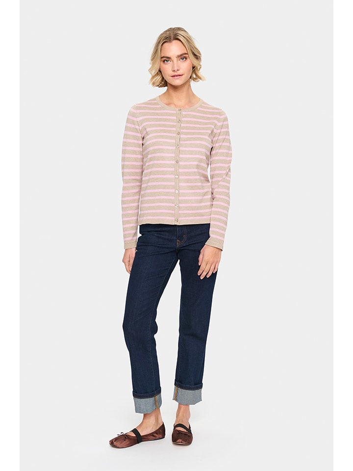 Sveter SAINT TROPEZ Rosa/ Beige 2518773 Cardigan in Rosa/ Beige - 1
