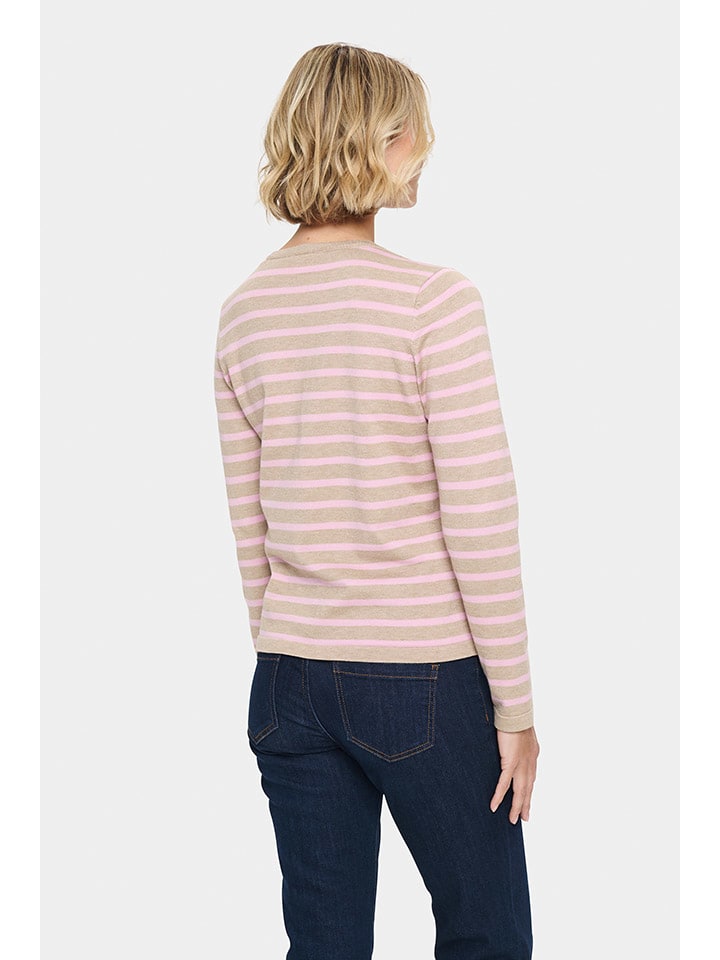 Sveter SAINT TROPEZ Rosa/ Beige 2518773 Cardigan in Rosa/ Beige - 3