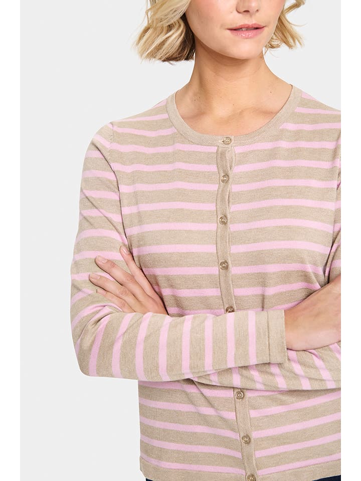 Sveter SAINT TROPEZ Rosa/ Beige 2518773 Cardigan in Rosa/ Beige - 4