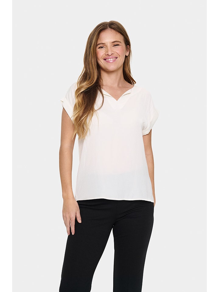 SAINT TROPEZ Creme 7811818 Bluse in Creme - 2