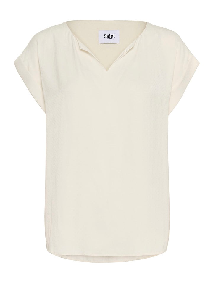 SAINT TROPEZ Creme 7811818 Bluse in Creme - 5