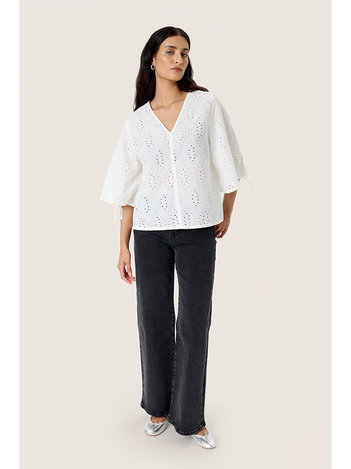 Soaked in Luxury Creme 6080569 Bluse in Creme - 1