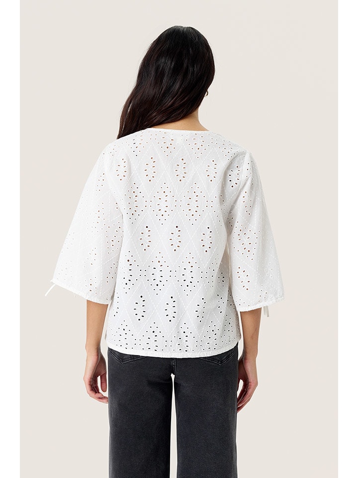 Soaked in Luxury Creme 6080569 Bluse in Creme - 3