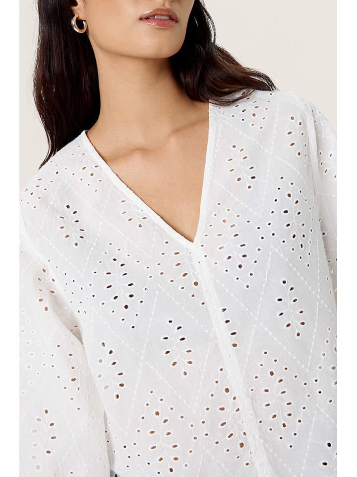 Soaked in Luxury Creme 6080569 Bluse in Creme - 4