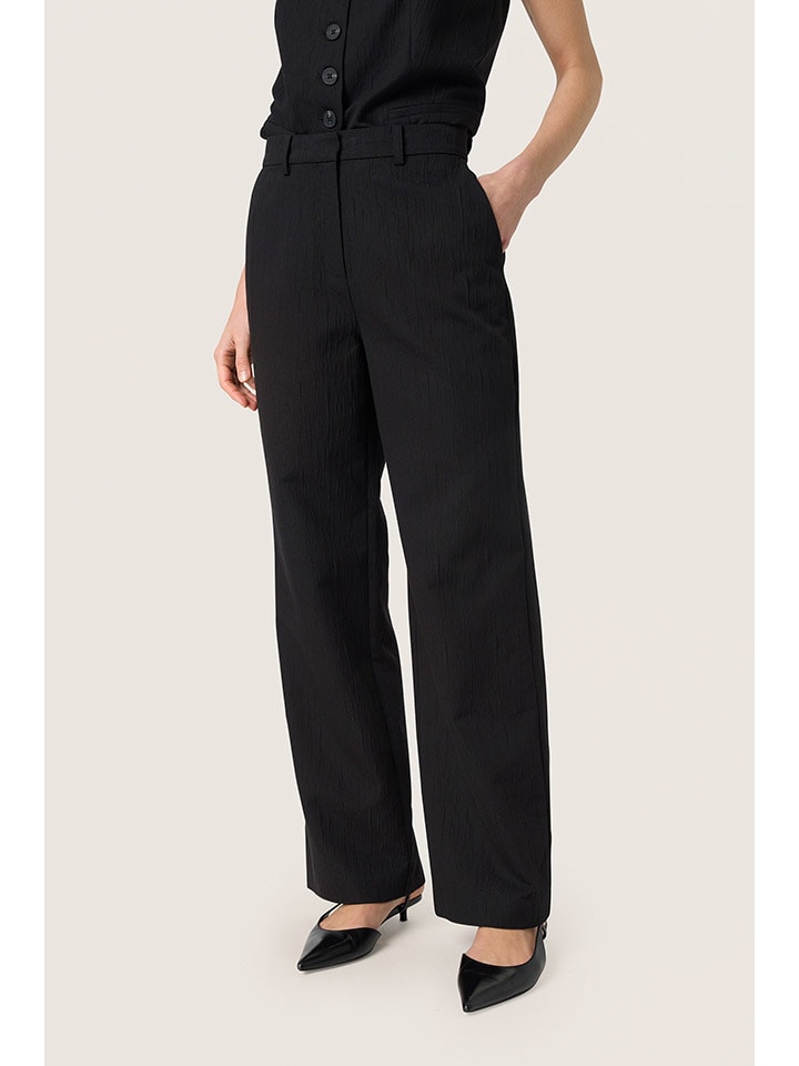 Nohavice Soaked in Luxury Schwarz 7728073 Marlenehose in Schwarz - 2