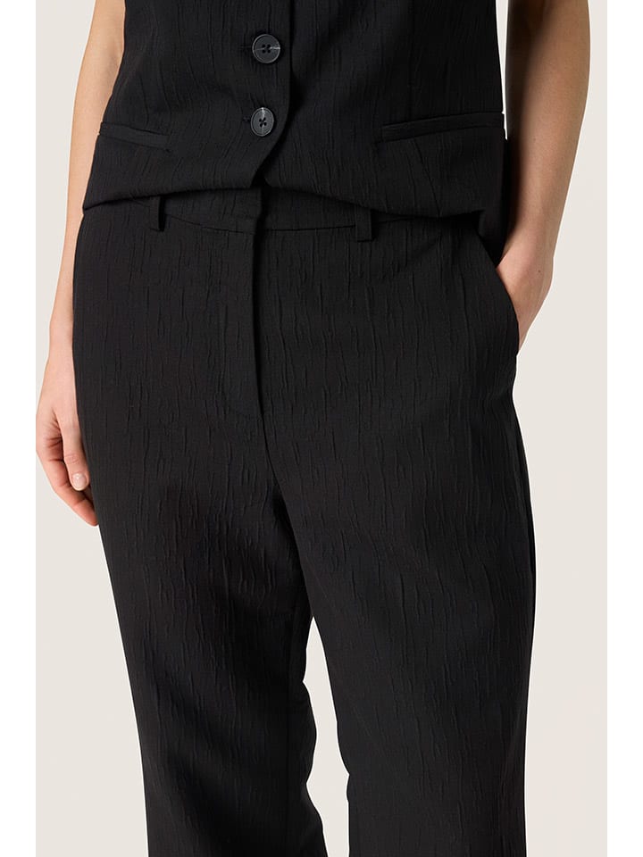Nohavice Soaked in Luxury Schwarz 7728073 Marlenehose in Schwarz - 4