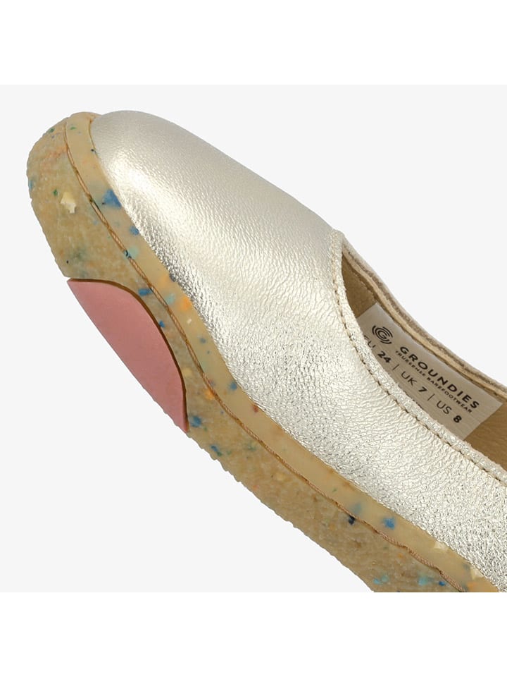 Tenisky Groundies Gold 4512138 Leder-Barfußschuhe "Stella" in Gold - 3