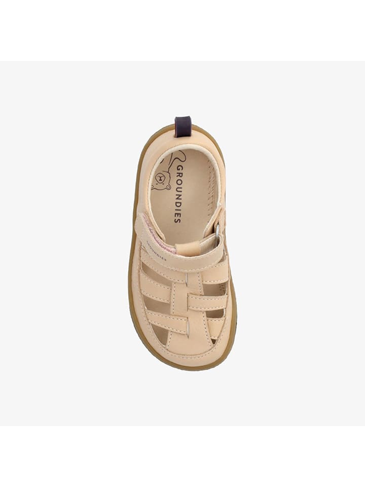 Tenisky Groundies Beige 5606200 Leder-Barfußschuhe "Noto" in Beige - 4