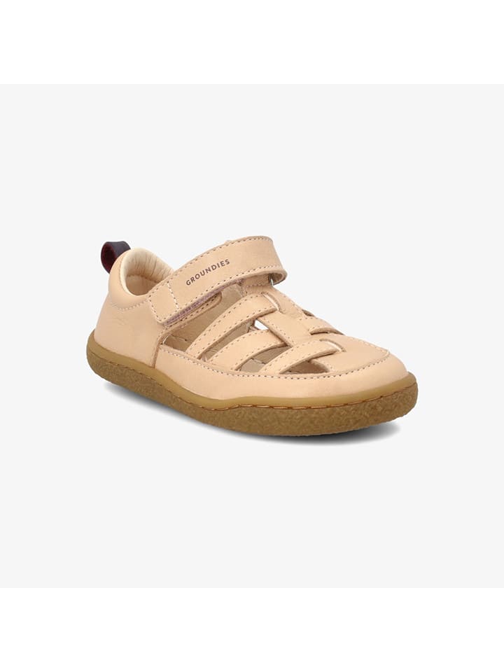 Tenisky Groundies Beige 5606200 Leder-Barfußschuhe "Noto" in Beige - 5