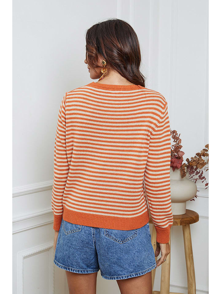 Sveter So Cachemire Orange/ Beige 1407312 Pullover "Dweg" in Orange/ Beige - 3