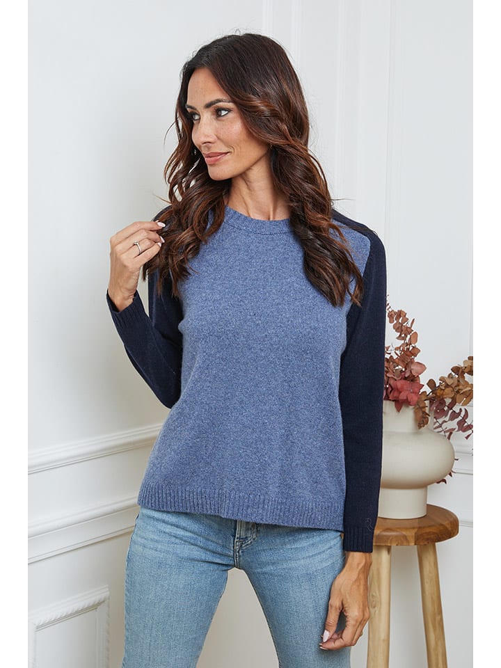 Sveter So Cachemire Blau/ Dunkelblau 3817407 Pullover "Kaleis" in Blau/ Dunkelblau - 1