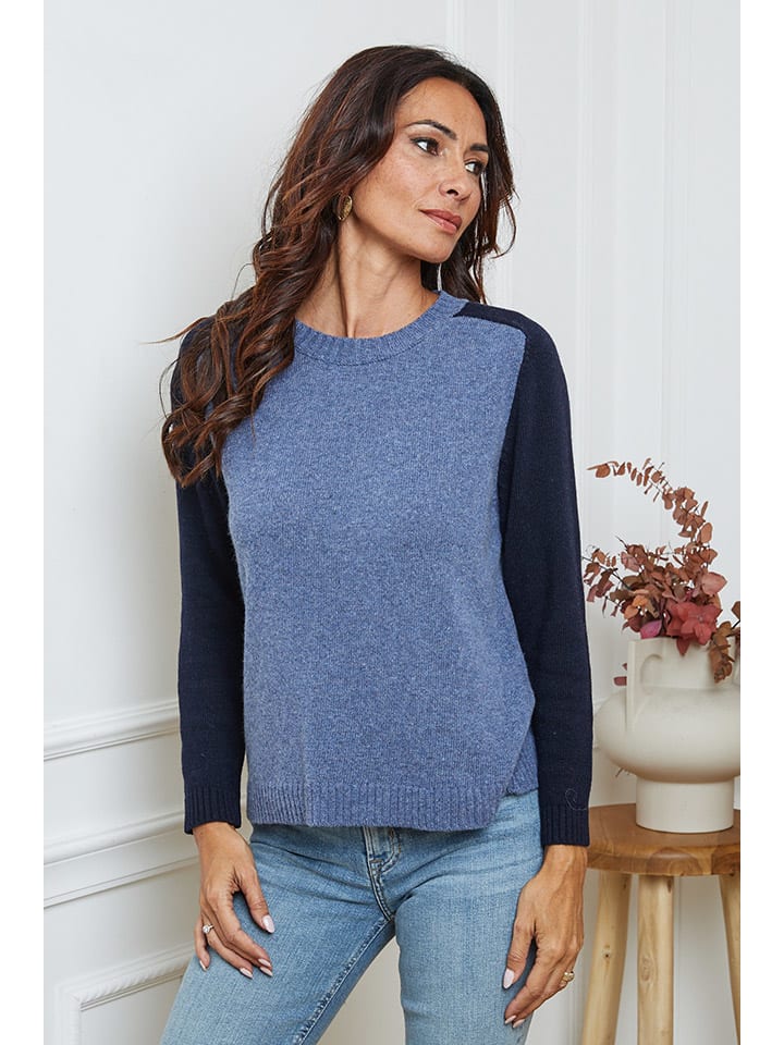 Sveter So Cachemire Blau/ Dunkelblau 3817407 Pullover "Kaleis" in Blau/ Dunkelblau - 2