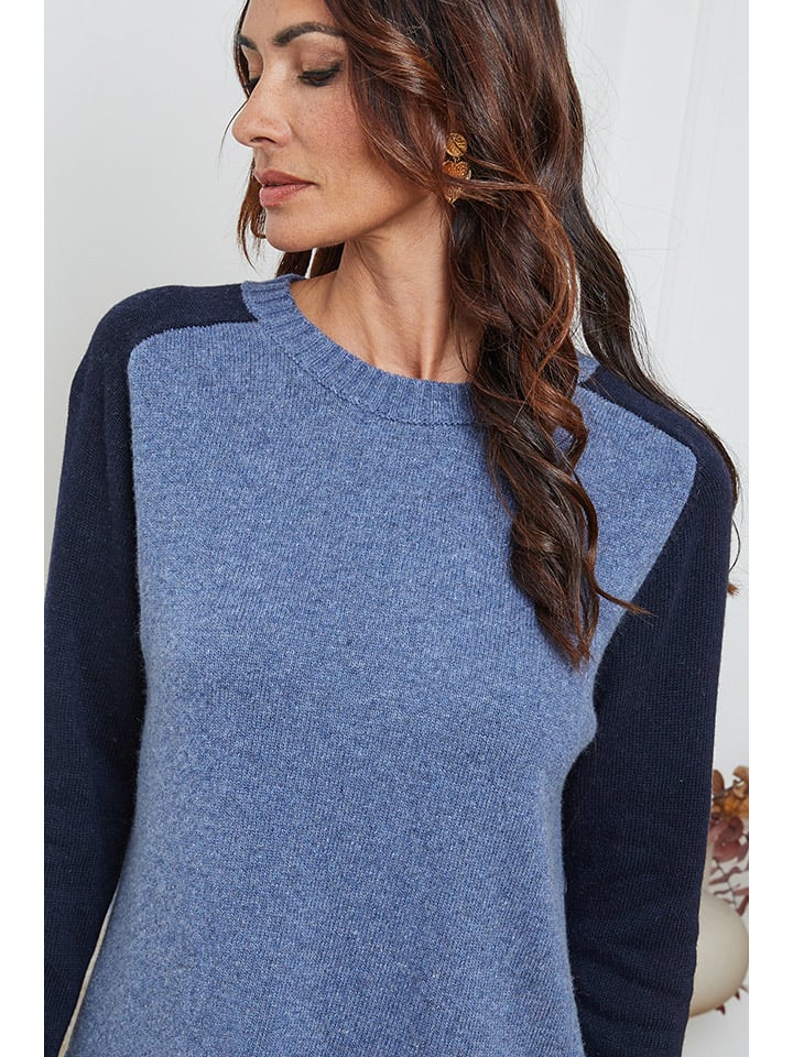 Sveter So Cachemire Blau/ Dunkelblau 3817407 Pullover "Kaleis" in Blau/ Dunkelblau - 4