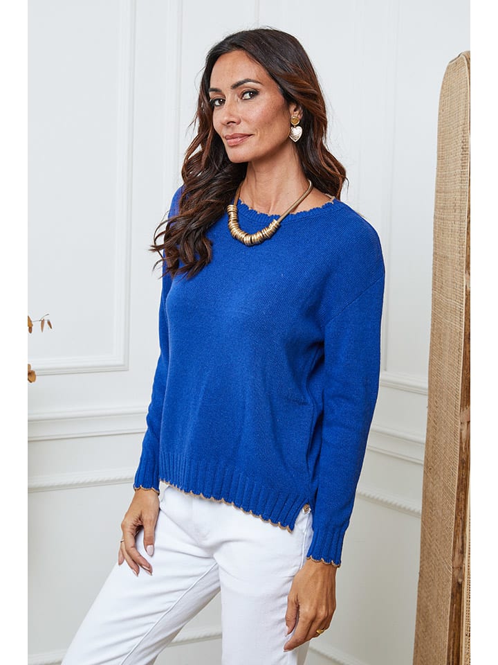 Sveter So Cachemire Blau 6332714 Pullover "Kedis" in Blau - 2
