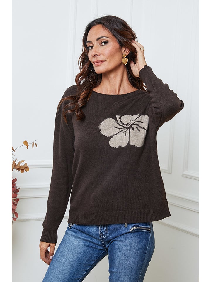 Sveter So Cachemire Braun 875450 Pullover "Lambi" in Braun - 2