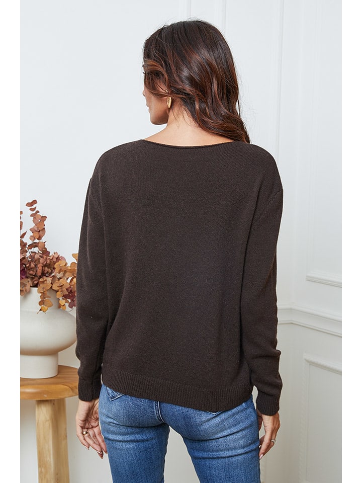 Sveter So Cachemire Braun 875450 Pullover "Lambi" in Braun - 3