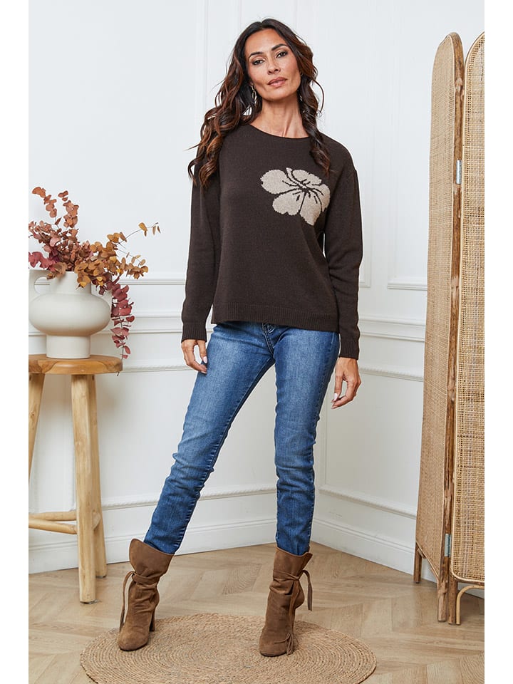 Sveter So Cachemire Braun 875450 Pullover "Lambi" in Braun - 5