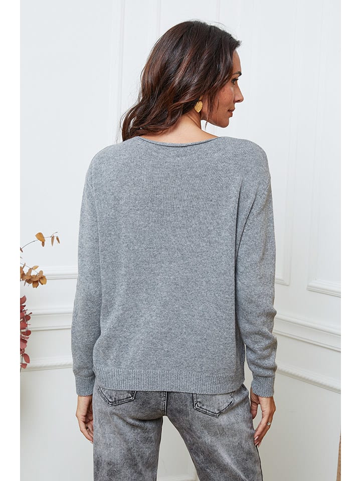 Sveter So Cachemire Grau 8348850 Pullover "Lambi" in Grau - 3