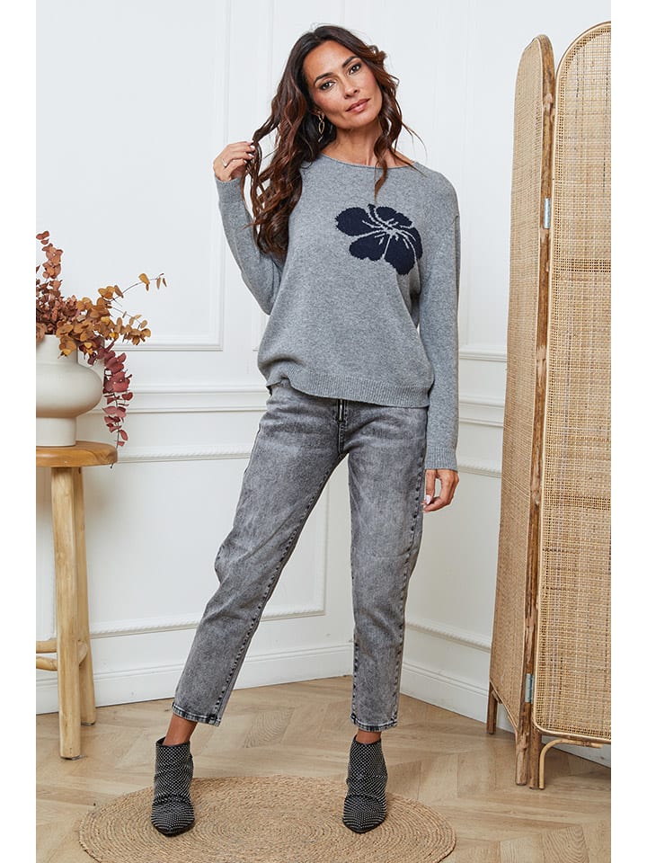 Sveter So Cachemire Grau 8348850 Pullover "Lambi" in Grau - 5