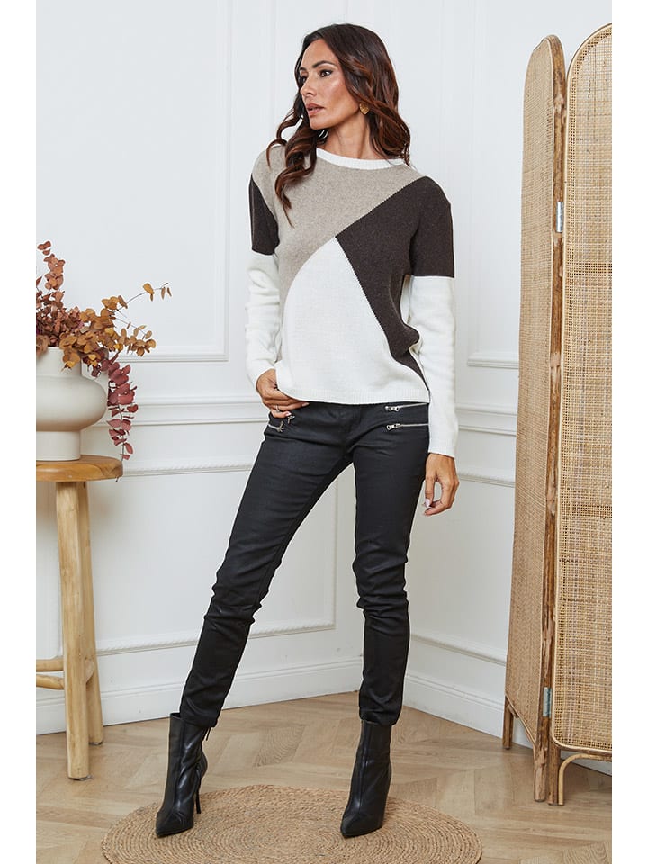 Sveter So Cachemire Creme/ Beige/ Braun 9981390 Pullover "Lanos" in Creme/ Beige/ Braun - 5