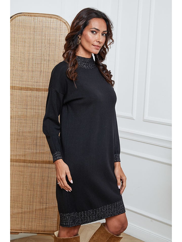Šaty So Cachemire Schwarz 3472370 Strickkleid "Linoa" in Schwarz - 2