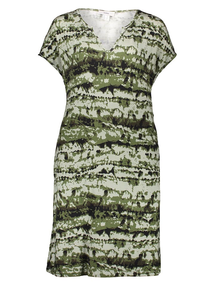 Šaty Heine Schwarz/ Khaki 5269882 Kleid in Schwarz/ Khaki - 1