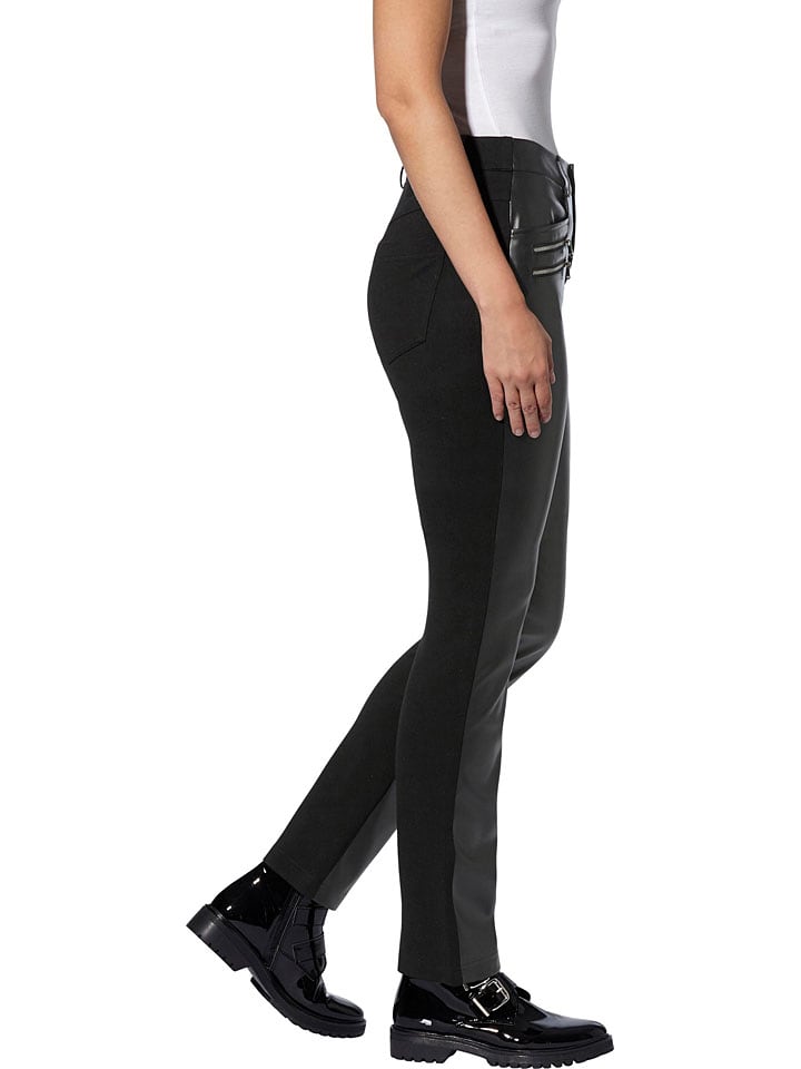 Nohavice Heine Schwarz 9351363 Kunstlederhose in Schwarz - 3