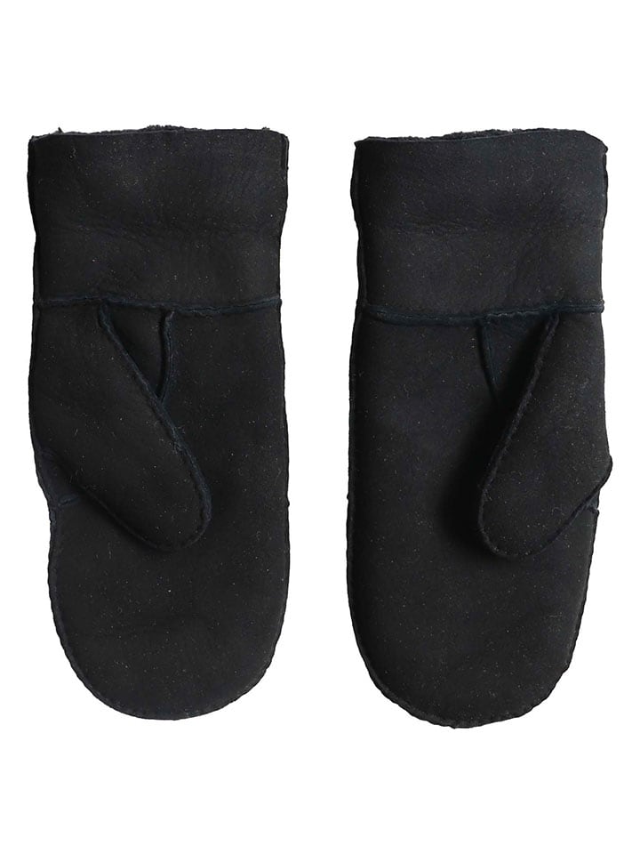 Rukavice Kaiser Naturfellprodukte Schwarz 9258881 Lammfell-Fäustlinge in Schwarz - 3