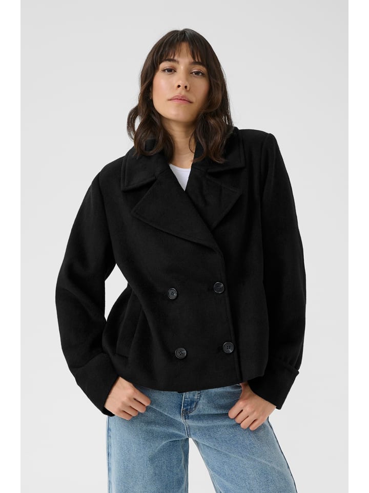 Dámska bunda Kaffe Schwarz 8918099 Trenchcoat in Schwarz - 2