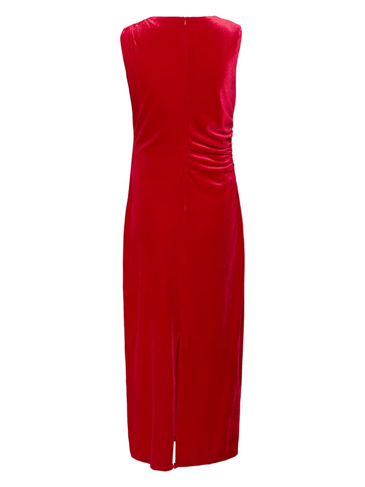 Šaty Kaffe Rot 3695081 Samtkleid in Rot - 4