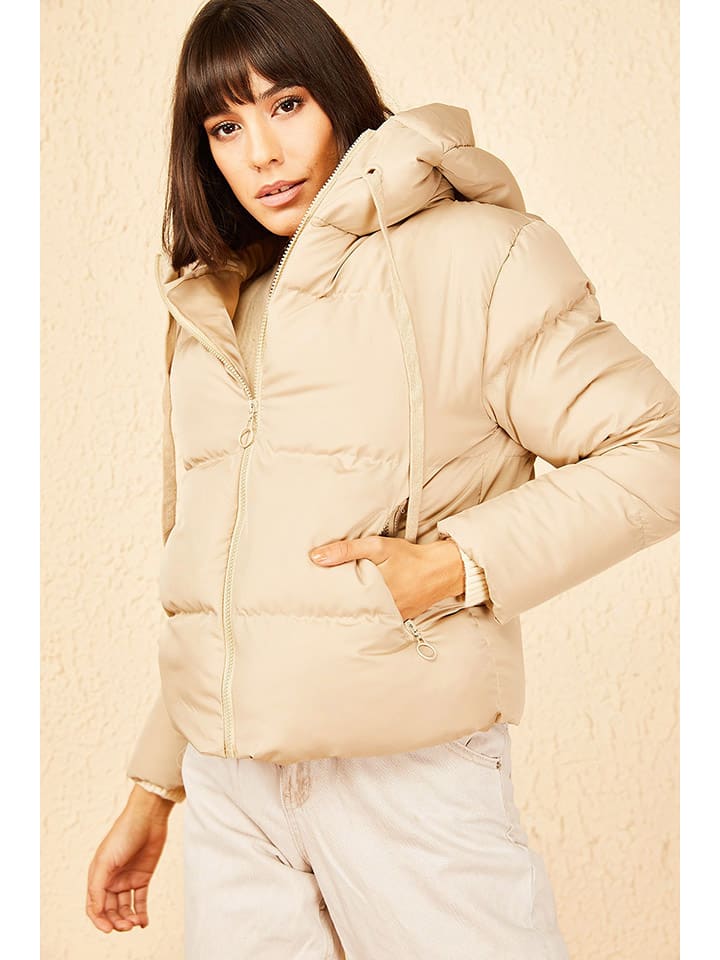 Dámska bunda Bianco Lucci Beige 1557055 Steppjacke in Beige - 1