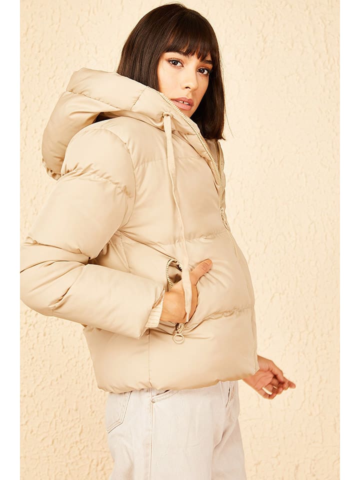 Dámska bunda Bianco Lucci Beige 1557055 Steppjacke in Beige - 2