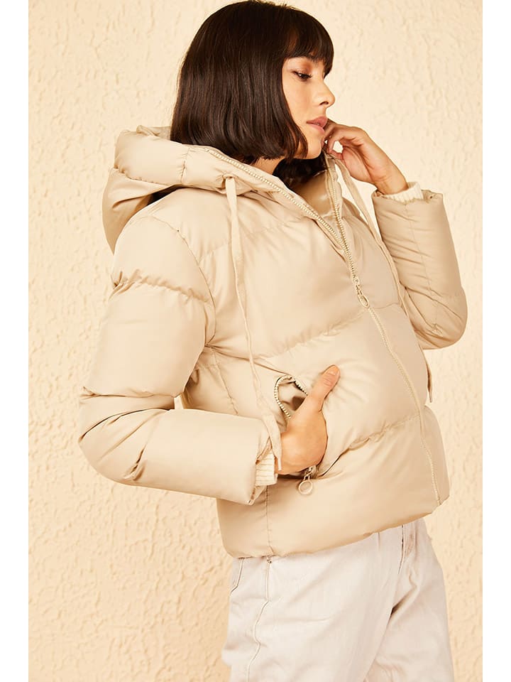 Dámska bunda Bianco Lucci Beige 1557055 Steppjacke in Beige - 3