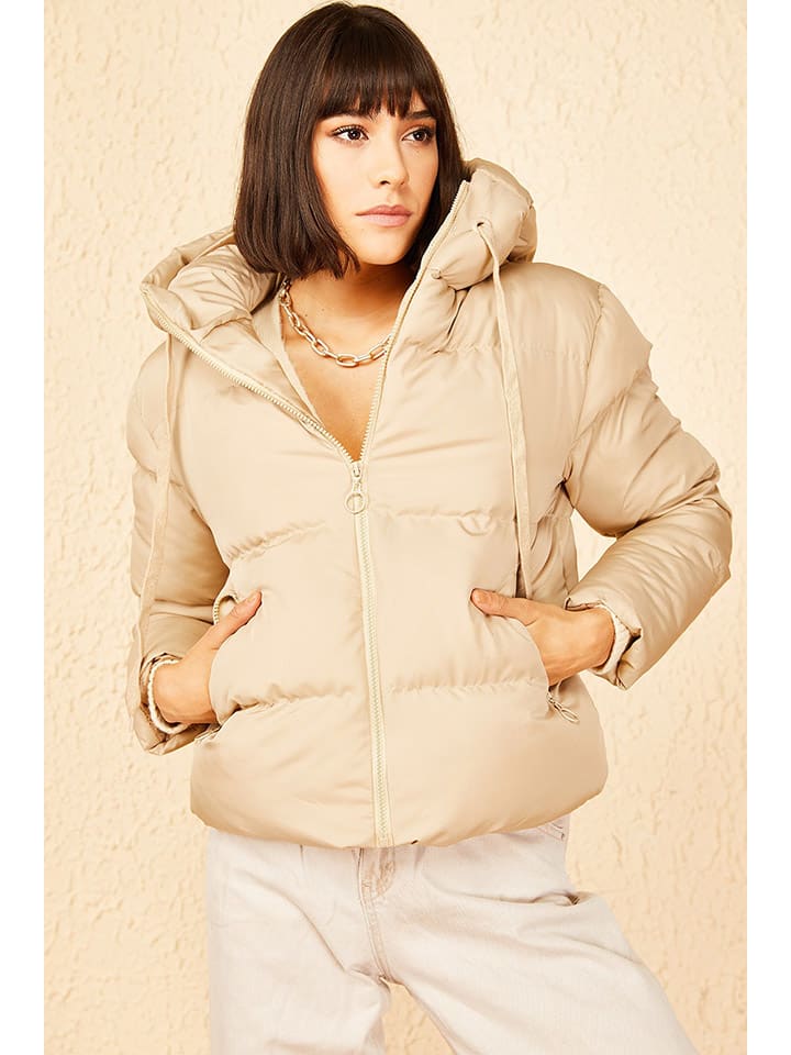 Dámska bunda Bianco Lucci Beige 1557055 Steppjacke in Beige - 4