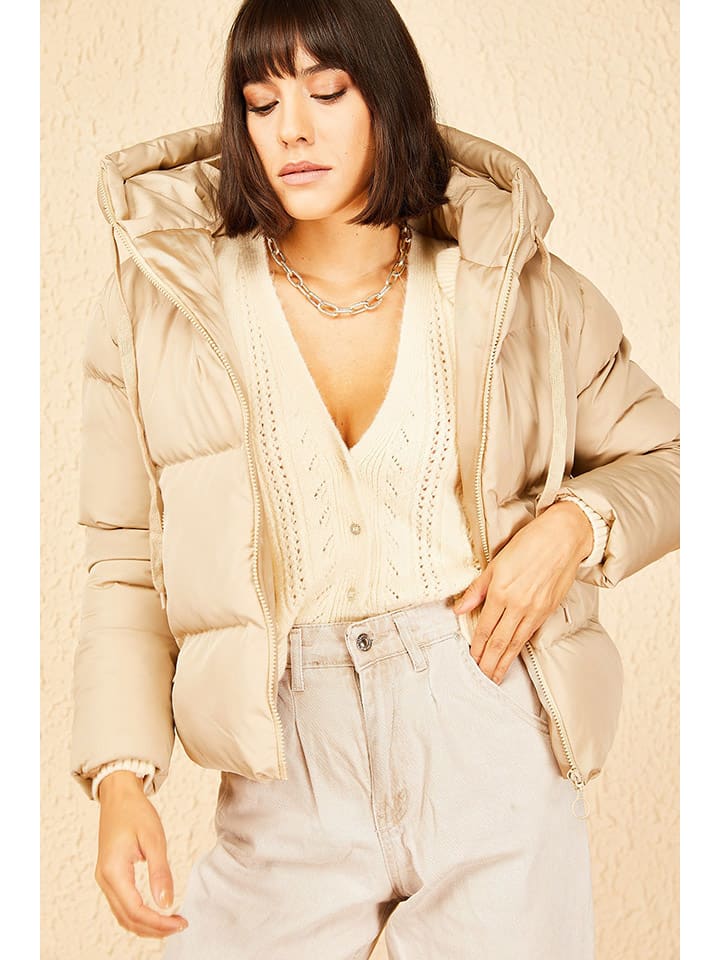 Dámska bunda Bianco Lucci Beige 1557055 Steppjacke in Beige - 5