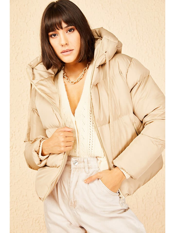 Dámska bunda Bianco Lucci Beige 1557055 Steppjacke in Beige - 6