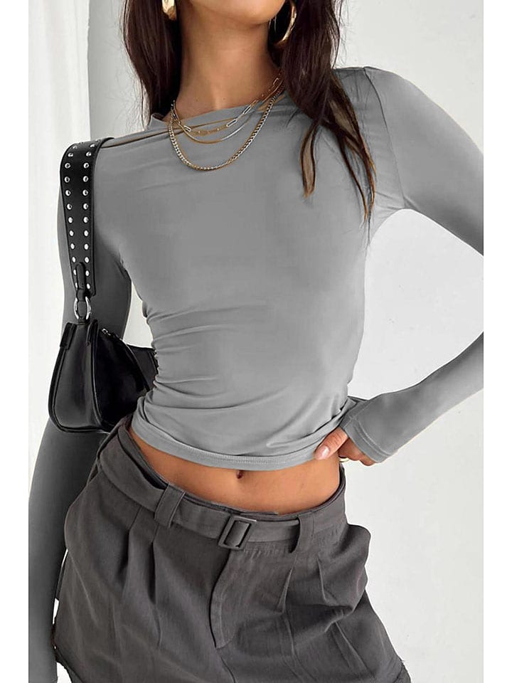 MADMEXT Grau 9043585 Longsleeve in Grau - 3