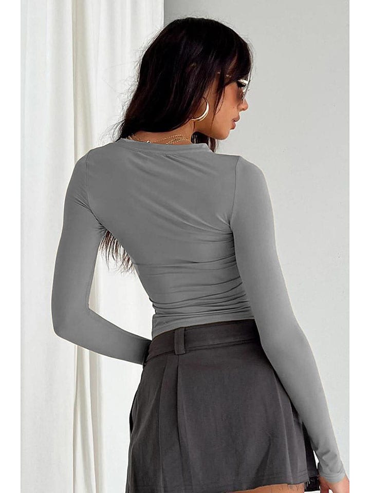 MADMEXT Grau 9043585 Longsleeve in Grau - 4