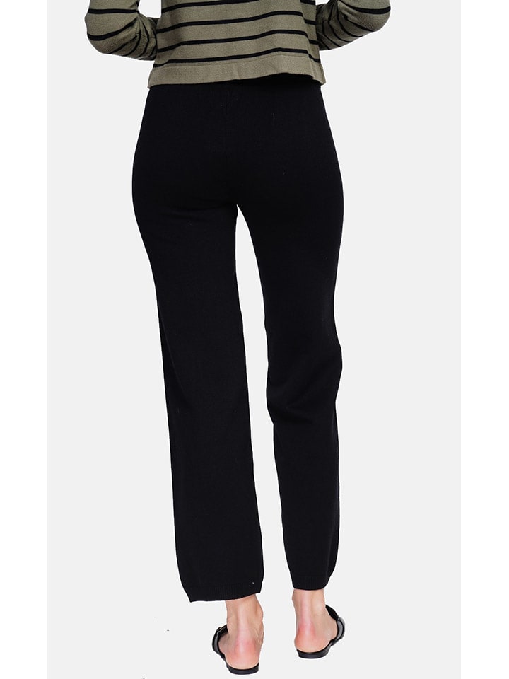 Nohavice ASSUILI Schwarz 642811 Stoffhose in Schwarz - 3