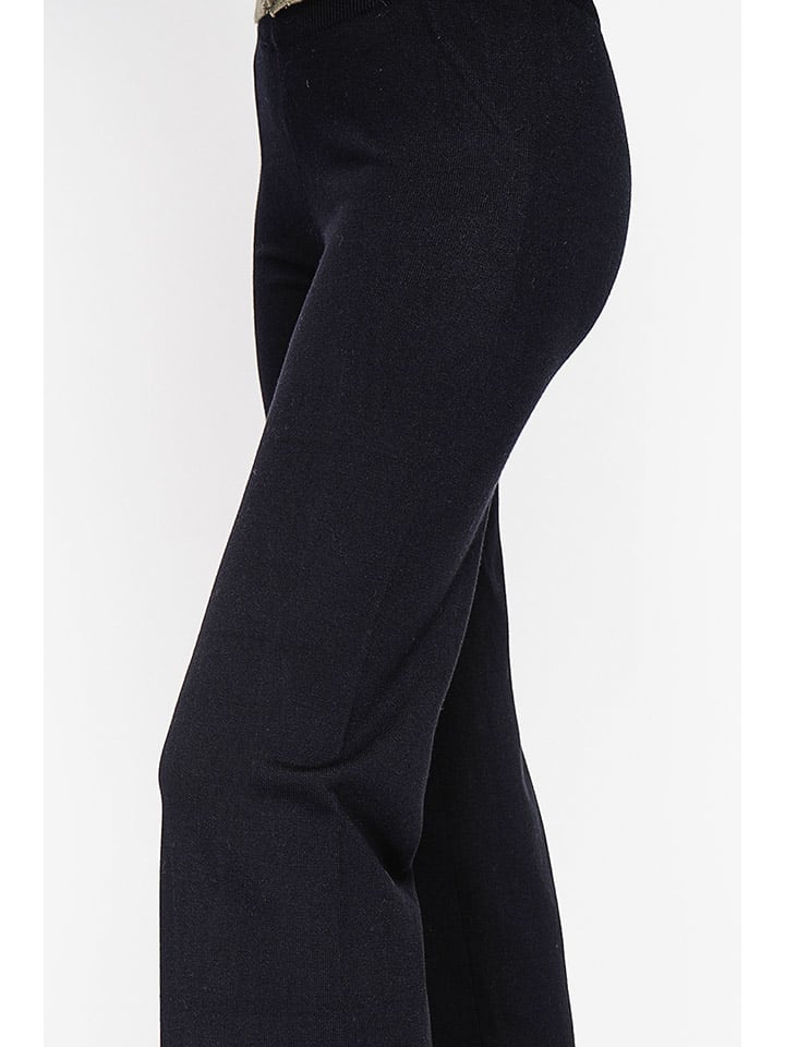Nohavice ASSUILI Schwarz 642811 Stoffhose in Schwarz - 4